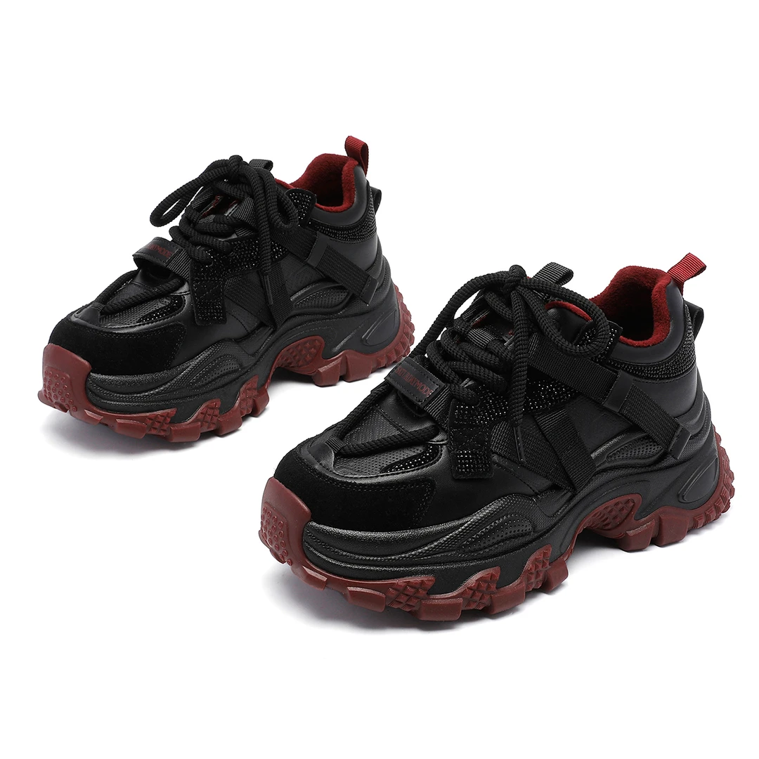 [贾公子专属]小飞象老爹鞋2025春季新款厚底时尚撞色潮流女鞋h03