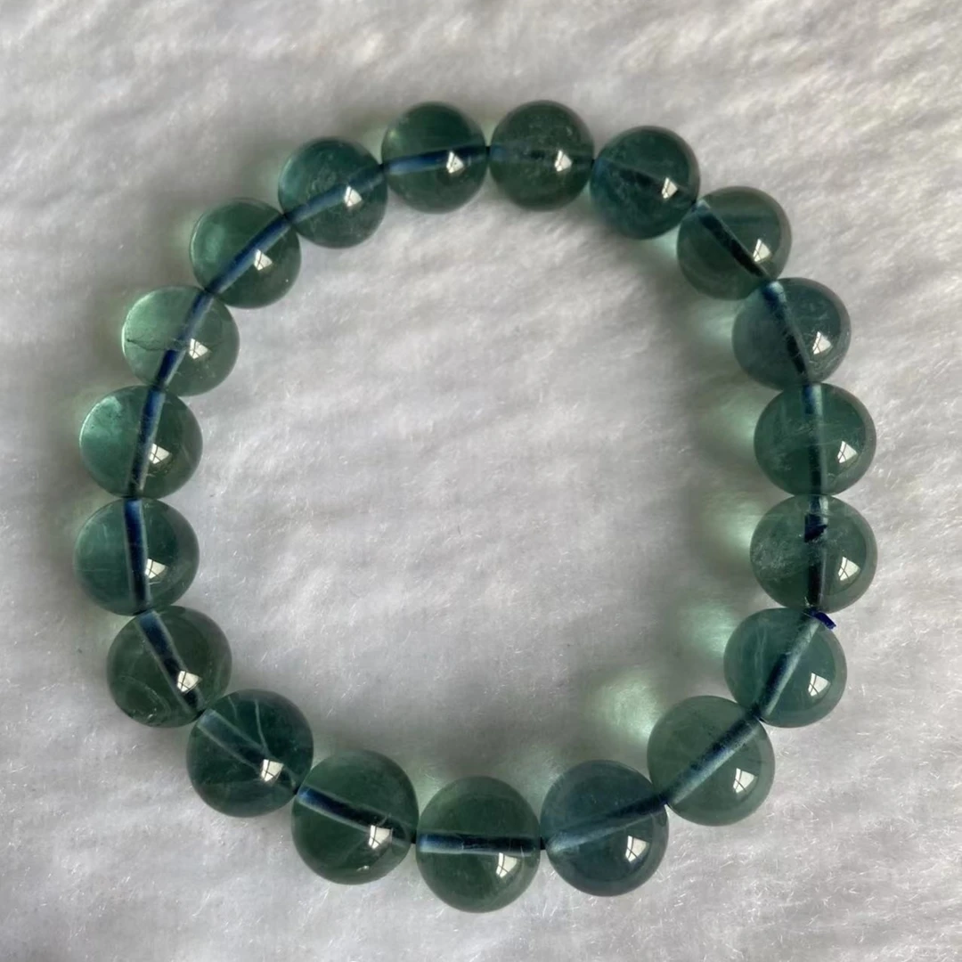 天然蓝萤石手串精美时尚女士百搭款素圈女款单圈轻奢款多样性发货