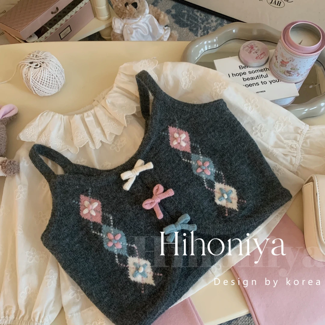 xian【秋日私语】二Hihoniya~2024秋款毛绒复古韩版外穿马甲