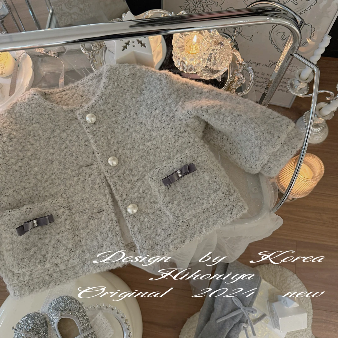 【星河小香】二Hihoniya~2024冬季宝宝款绒绒小香风韩版外套