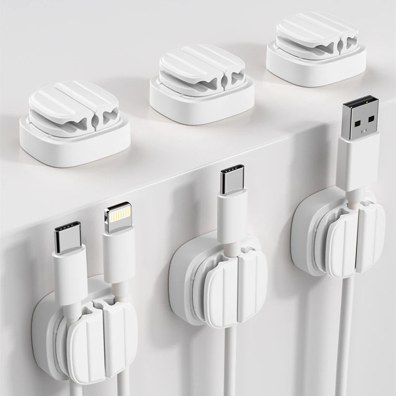 理线器数据线收纳电线固定器卡扣线卡子桌面手机线充电线收纳神器