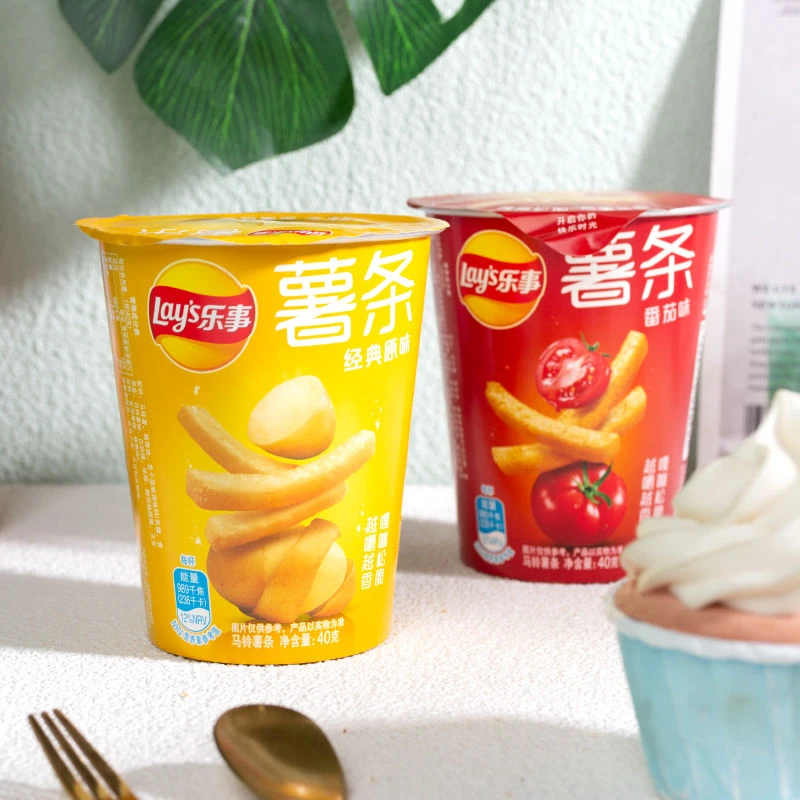 乐事真脆薯条40g杯装海苔番茄原味休闲聚会办公小吃解馋小零食