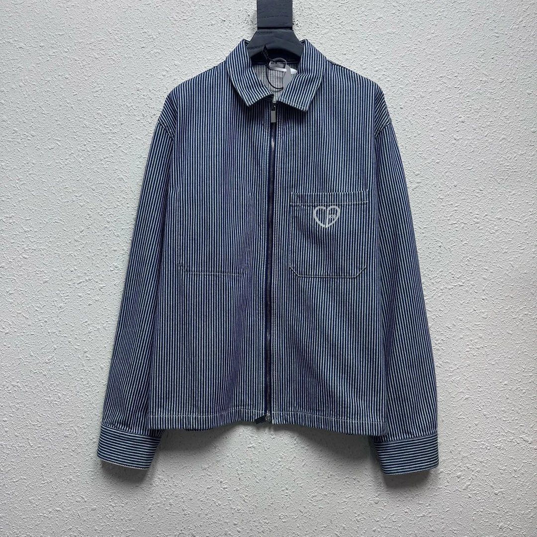 DIOR 爱心CD刺绣拉链针织工装夹克 尺码/50 成色/全新存放 DY8663