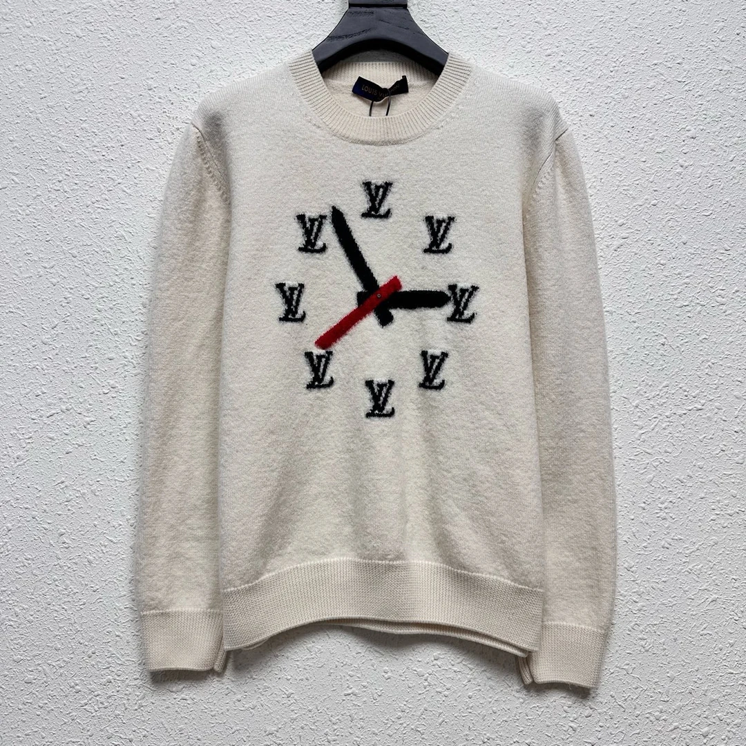 LOUIS VUITTON LV 秀款 时钟Logo 毛衣 尺码/XXL 成色/99 DY9010