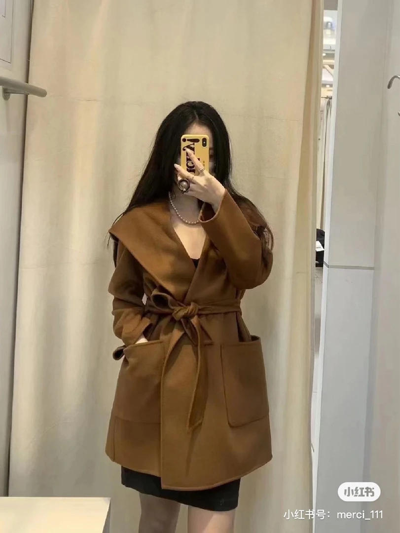 Max Mara Rialto 驼色羊绒浴袍大衣 尺码/40 成色/99 DY9301