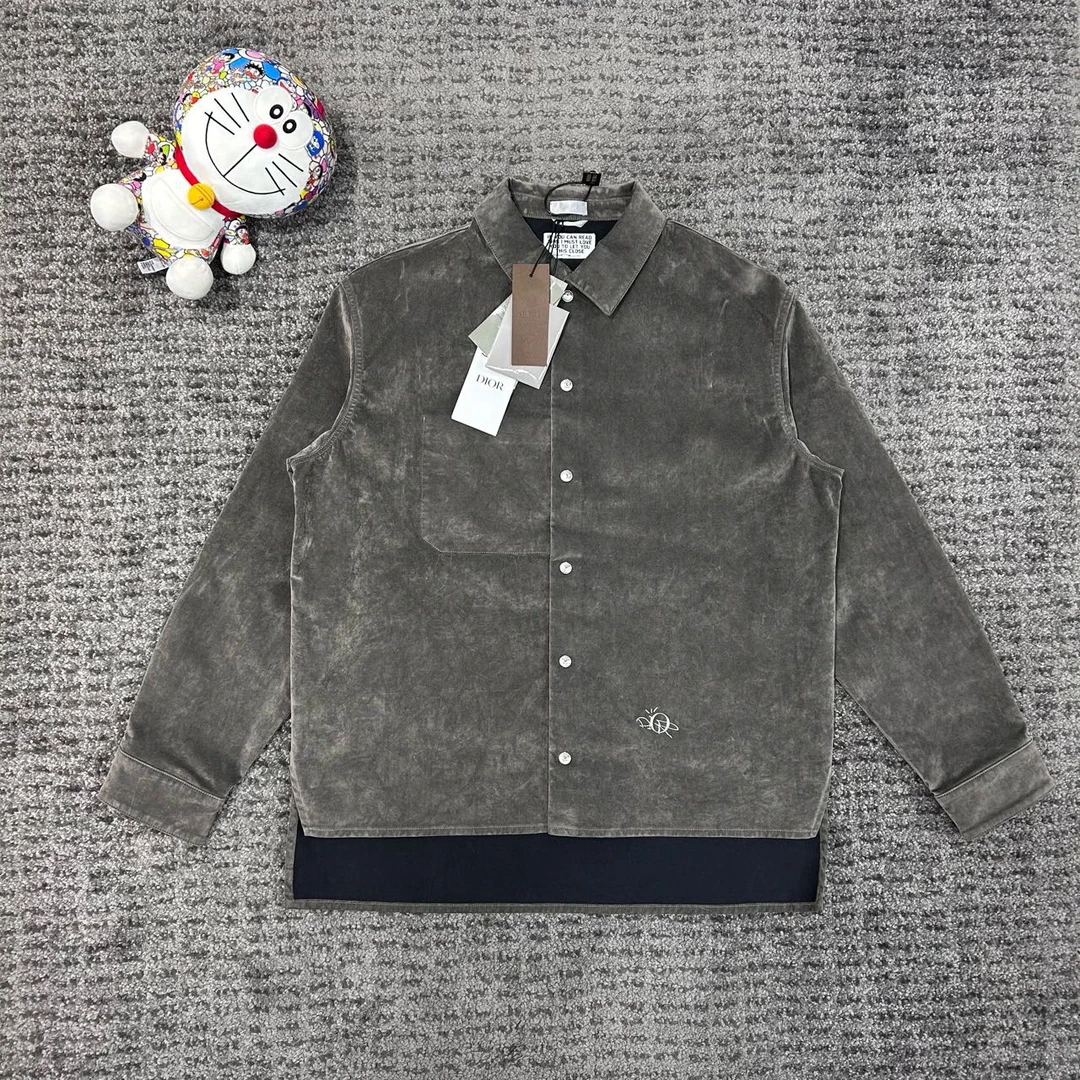 DIOR TS 联名摩卡刺绣麂皮夹克 尺码/54 成色/全新 DY8753