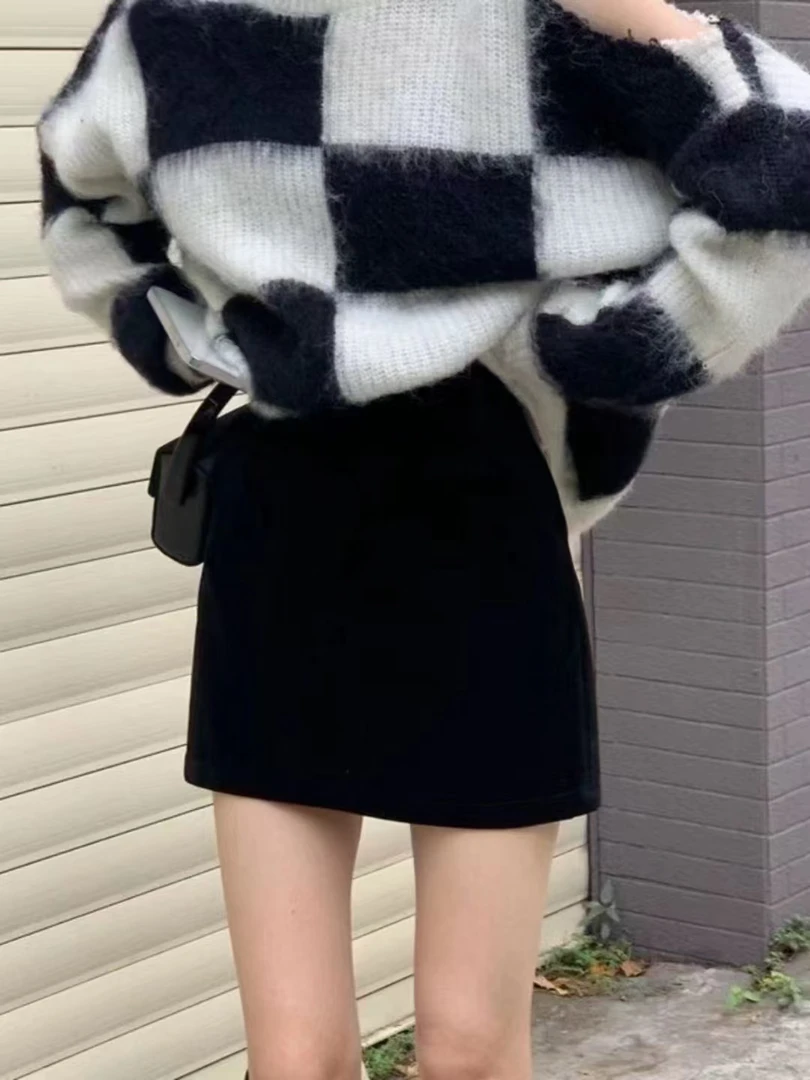 新疆包邮“午茶小调”9918#金丝绒半裙