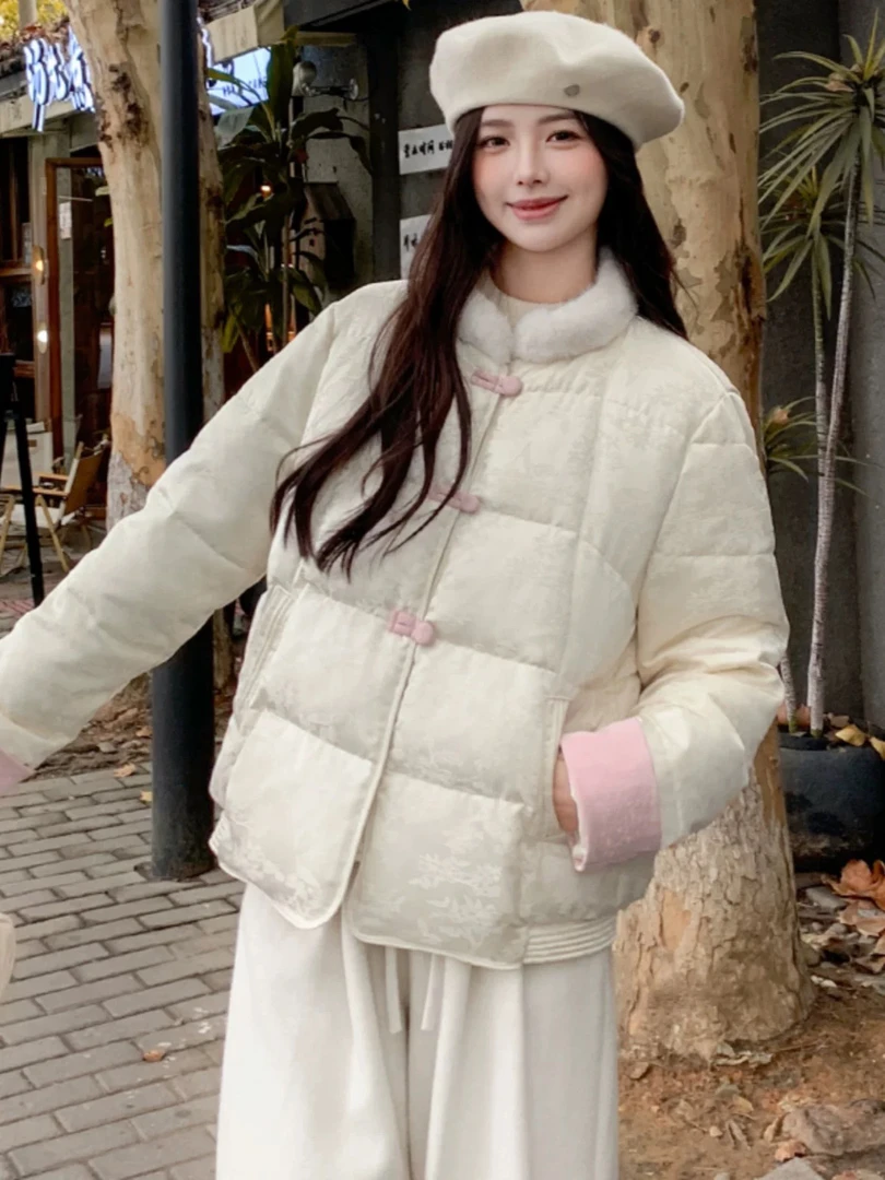 新疆包邮“臻绒世界”841#赔钱清货no退 国风棉服（衣长61）