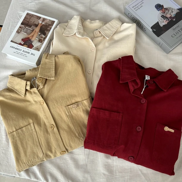 新疆包邮【衣长64】1917#韩版笑脸长袖衬衫赔钱清货no退换