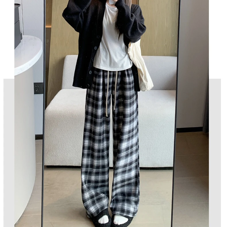 新疆包邮“半糖摩卡”2303#加绒格子裤