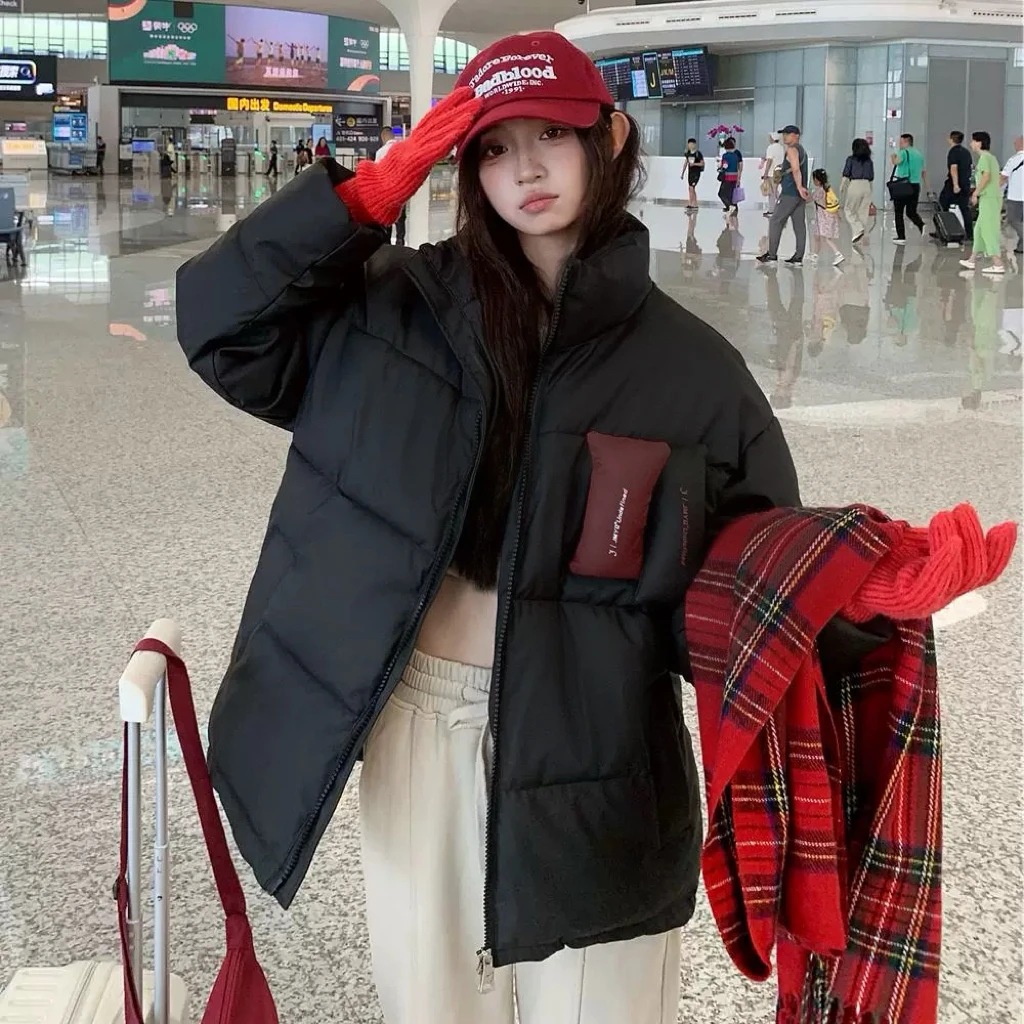 新疆包邮“繁花协奏”D021#赔钱清货no退 短款棉服（衣长71）