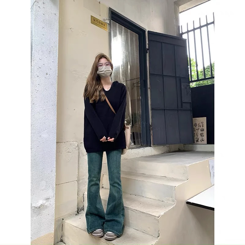 新疆包邮【衣长78】833#赔钱清货no退 连帽针织长袖上衣