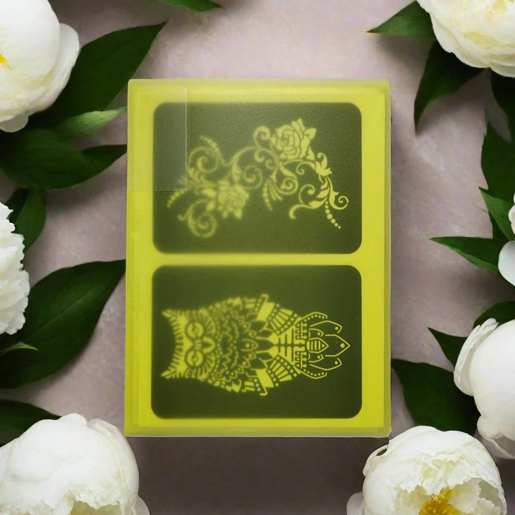 小纹身花臂印花镂空模板海娜手绘人体彩绘暂时性纹身喷绘摆摊画册