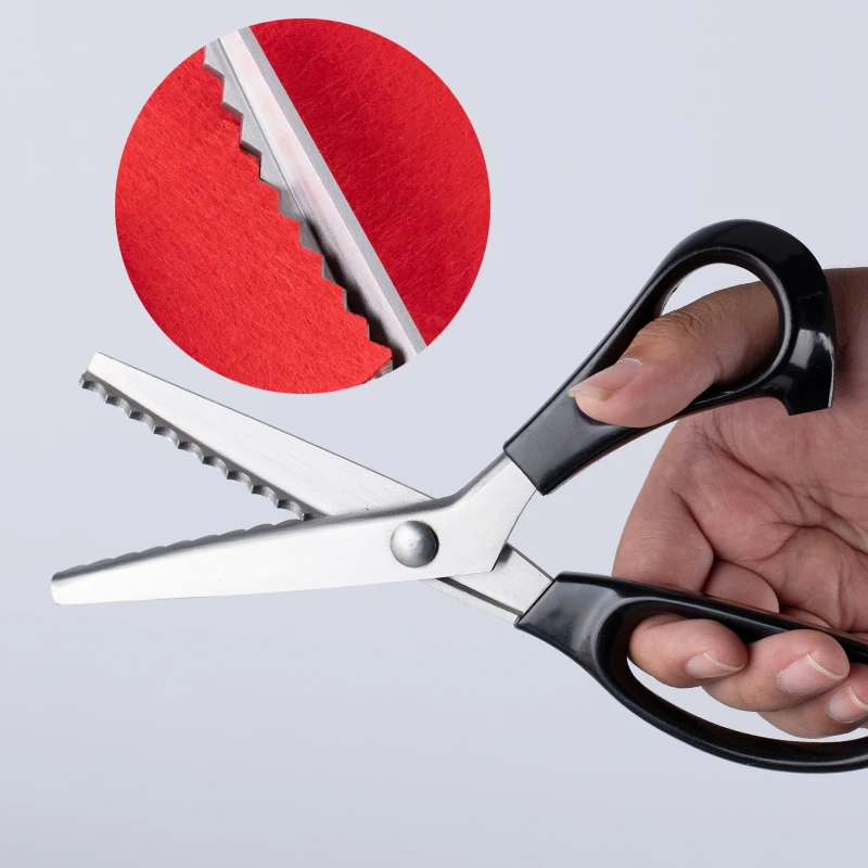 花边剪刀家用锯齿裁缝手工剪刀DIY大波浪花纹狗牙三角锁边专用剪