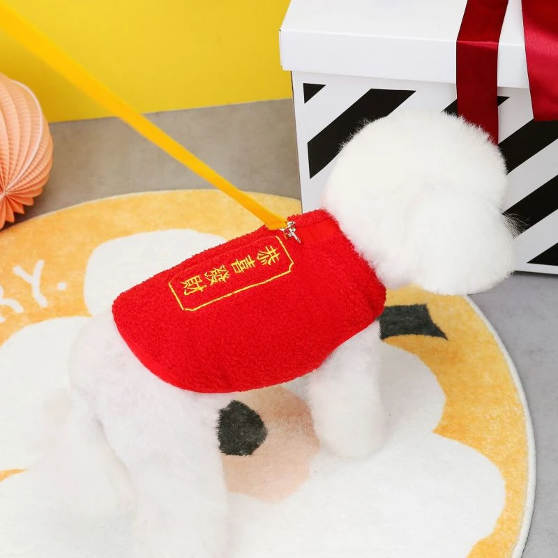 宠物衣服厂家狗服装宠物服装秋冬泰迪猫咪用品23新年加厚保暖