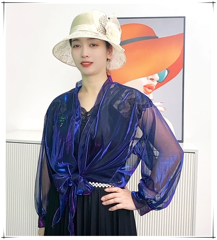 夏日防晒时尚显瘦披肩渐变流光沙（70-170斤可穿）