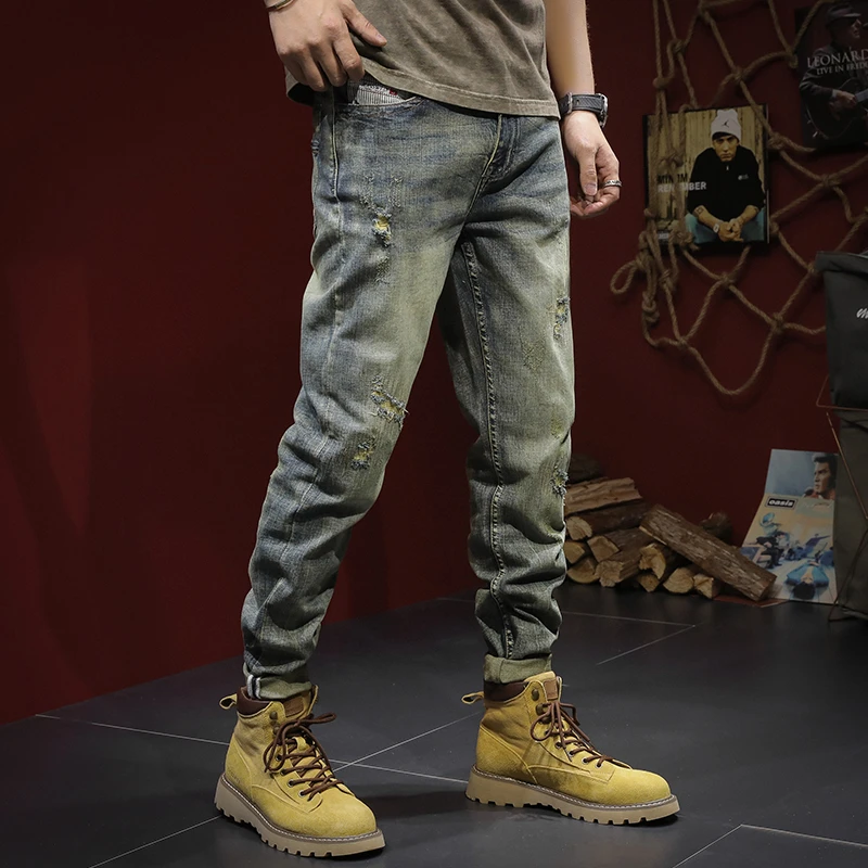 牛仔裤男直筒宽松百搭大码男士牛仔裤纯棉时尚潮流美式高街牛仔裤
