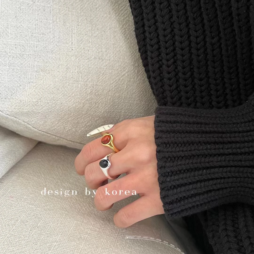 铜合金戒指 戒指时尚复古小众简约个性ins百搭设计感