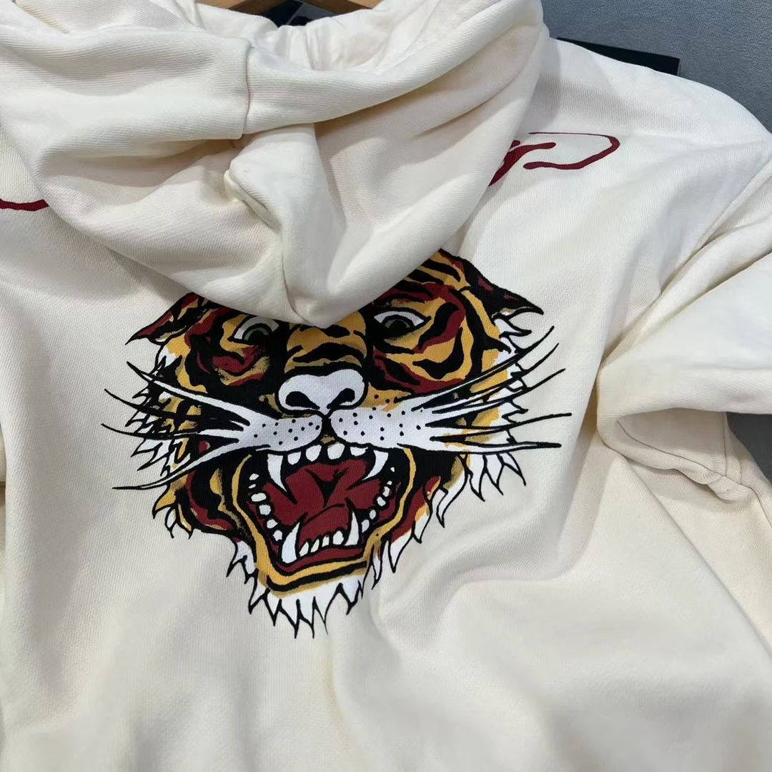EH潮牌秋季男女同款虎头印花时尚休闲连帽卫衣开衫 SK165