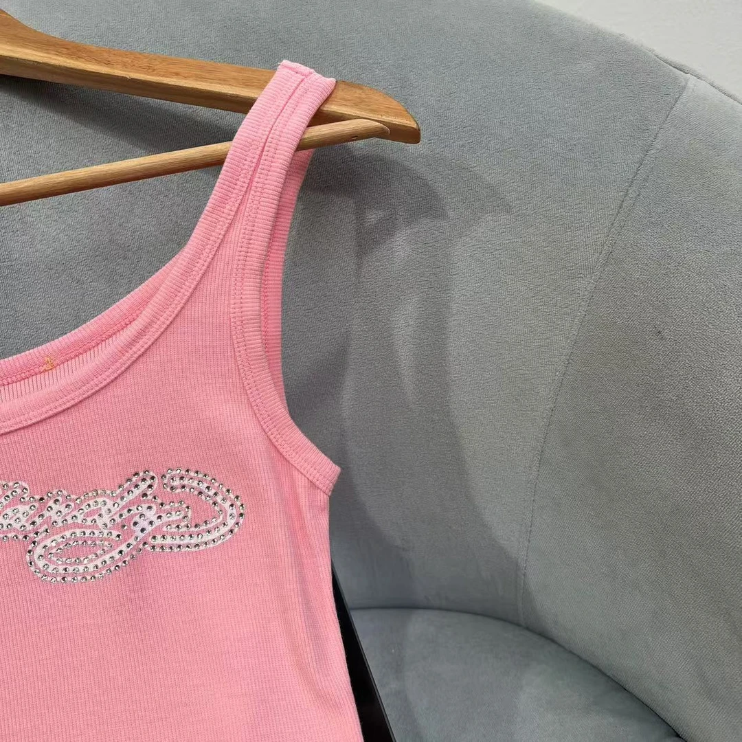 （2.20）样 EH 潮牌女款字母烫钻休闲背心吊带 BW130