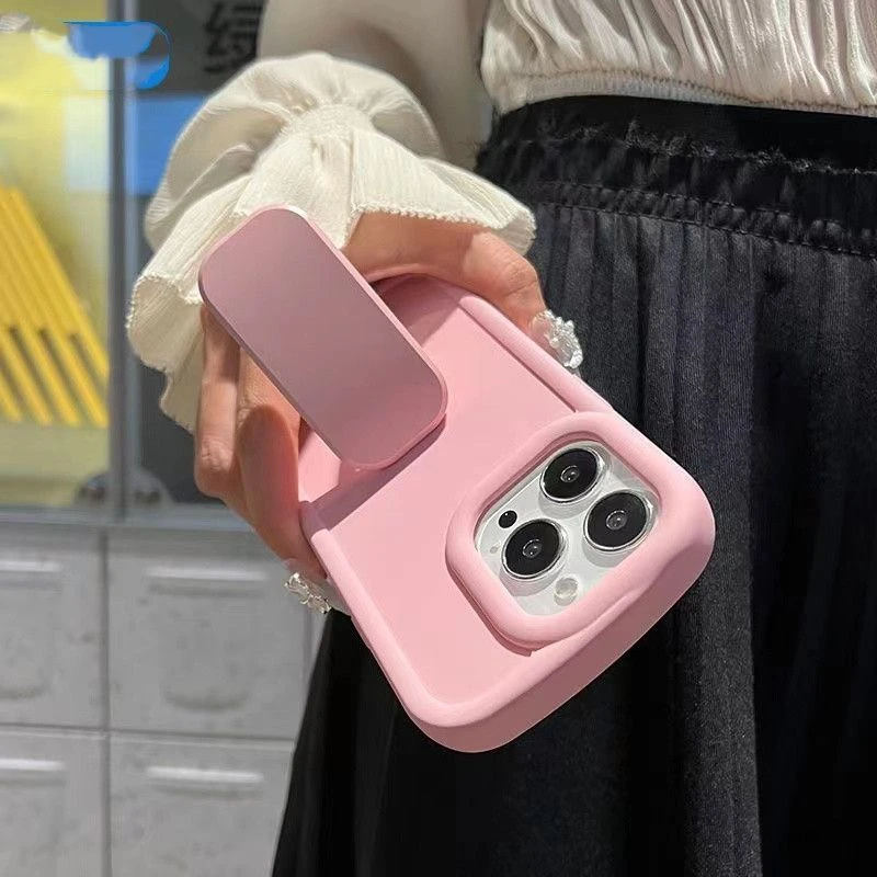 粉色苹果14promax手机壳iPhone14pro气垫肥皂壳13防摔12带支架软