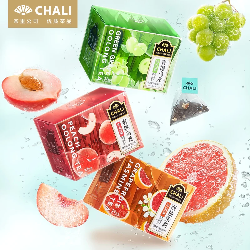 【冷泡茶系列】CHALI冷泡茶清爽蜜桃乌龙青提乌龙 袋泡茶12包/盒