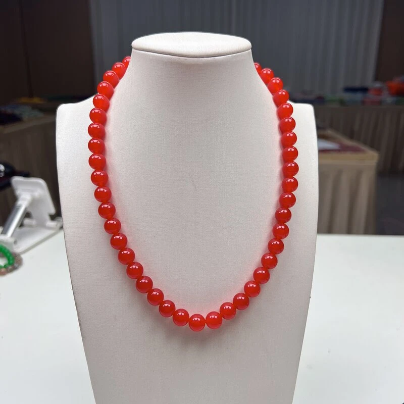 项链 【嘉玺一品】A65锦红10毫米时尚项链