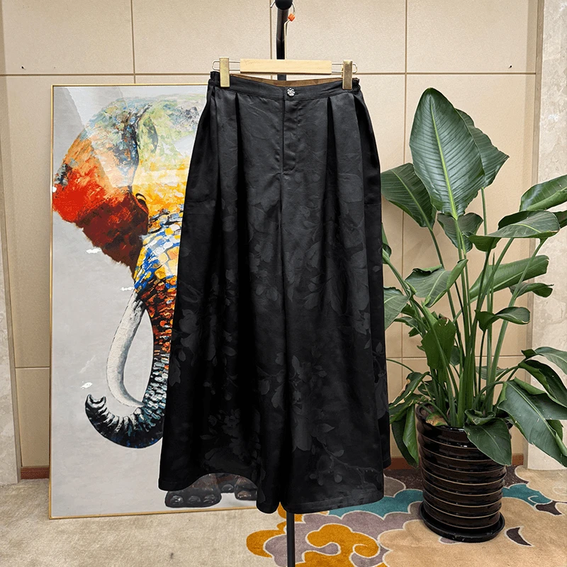 春庭农工缎女式中国风阔腿裤莲遇曦时装2c432636