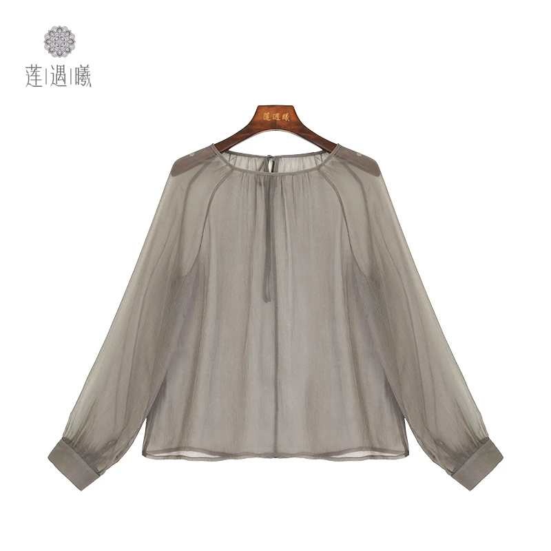 加香顺乔灰色女式中国风上衣莲遇曦时装1a20433