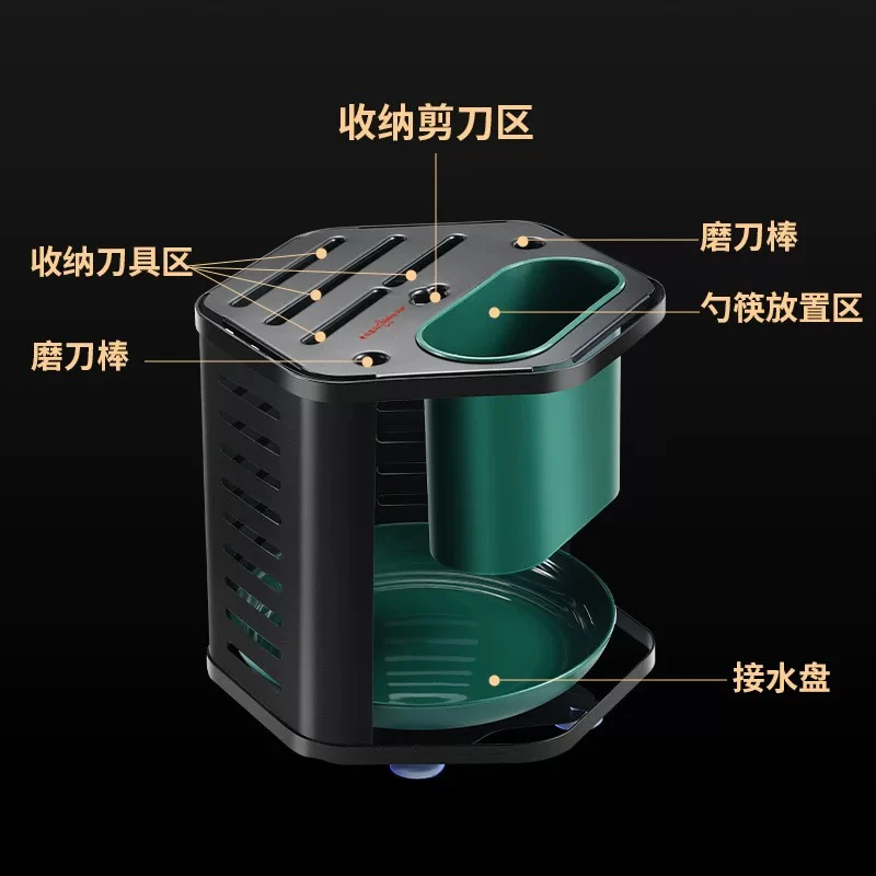(星)不锈钢刀架厨房置物架菜刀架