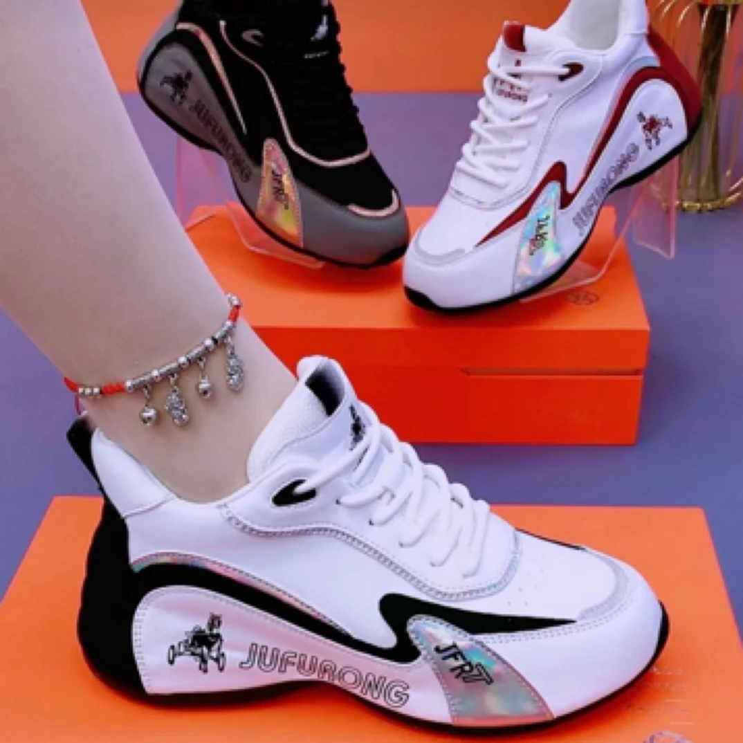 2024秋冬新款欧洲站休闲时尚百搭运动皮蓬老爹鞋男女同款6860