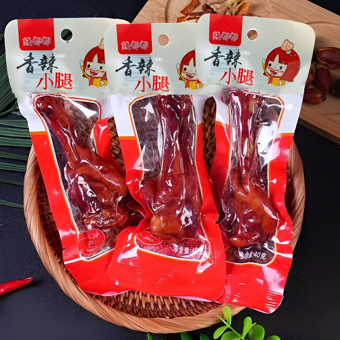 小腿王40g/袋鸭翅根香辣整箱味道卤味熟食乡巴佬风味鲜香即食零食