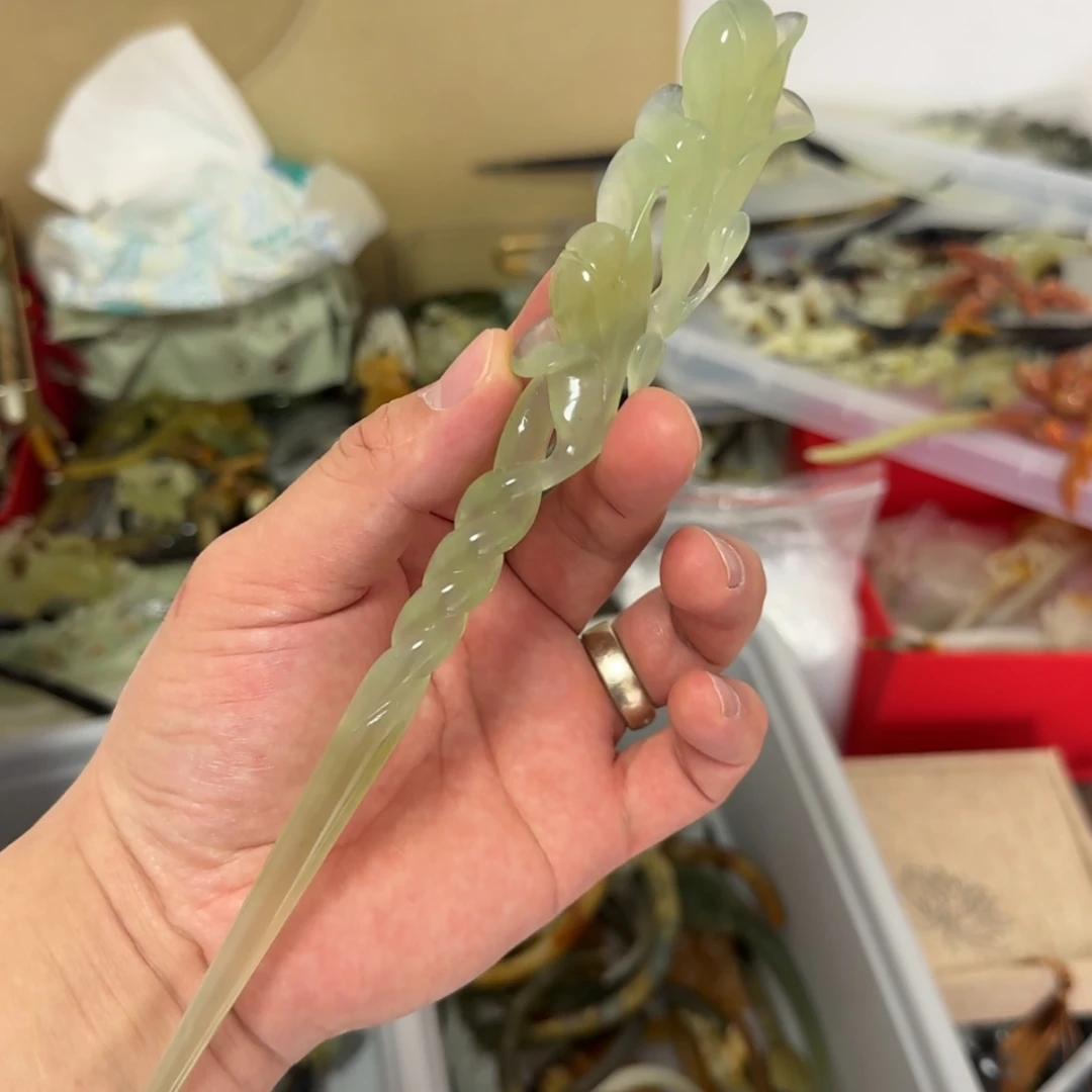 【闪购商品】岫玉发饰未镶嵌