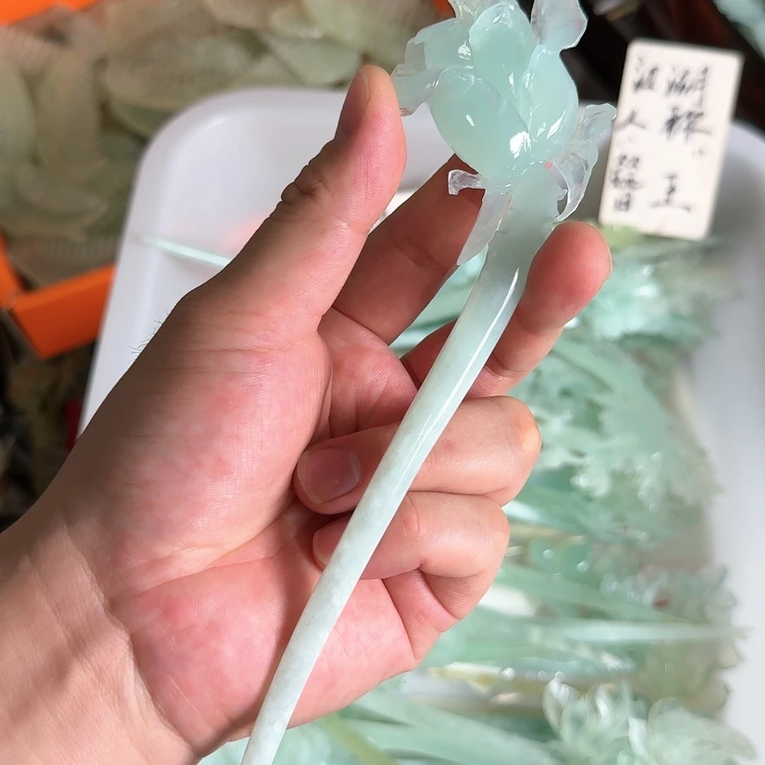 岫玉发饰未镶嵌岫玉发簪就是好看