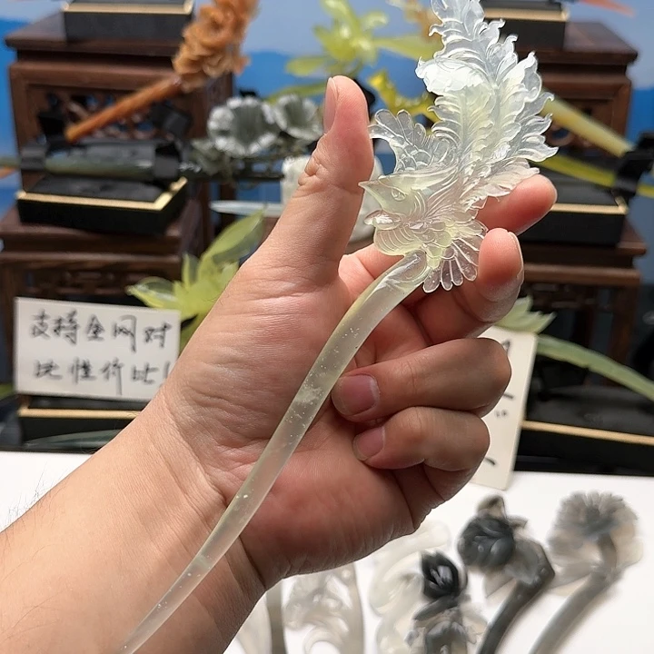 岫玉发饰未镶嵌岫玉发簪就是好看