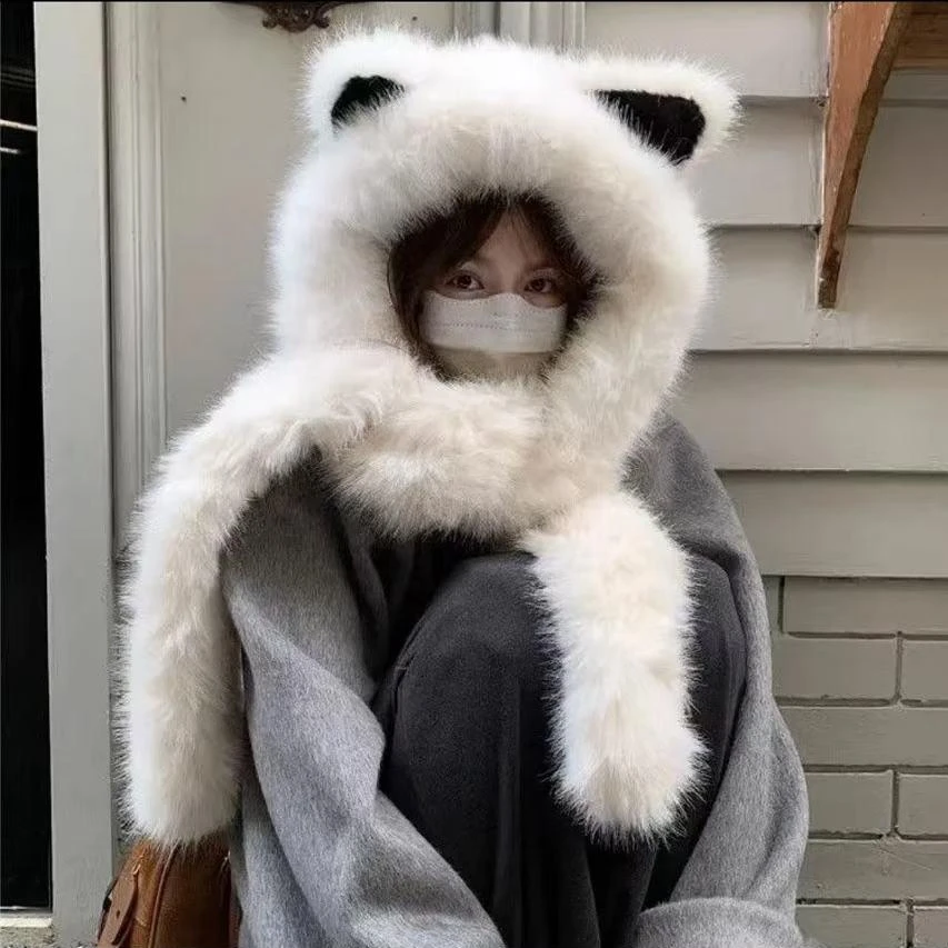 【狐狸帽】帽子网红百搭加绒加厚保暖韩版儿童针织时尚学生毛绒防风