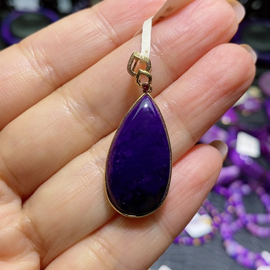 苏纪石（舒俱来）吊坠18K金镶嵌