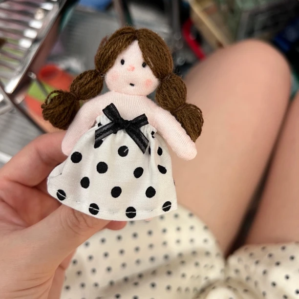 甜美可爱小女孩布娃娃波点碎花裙人鱼发夹网红ins发绳发饰收纳带