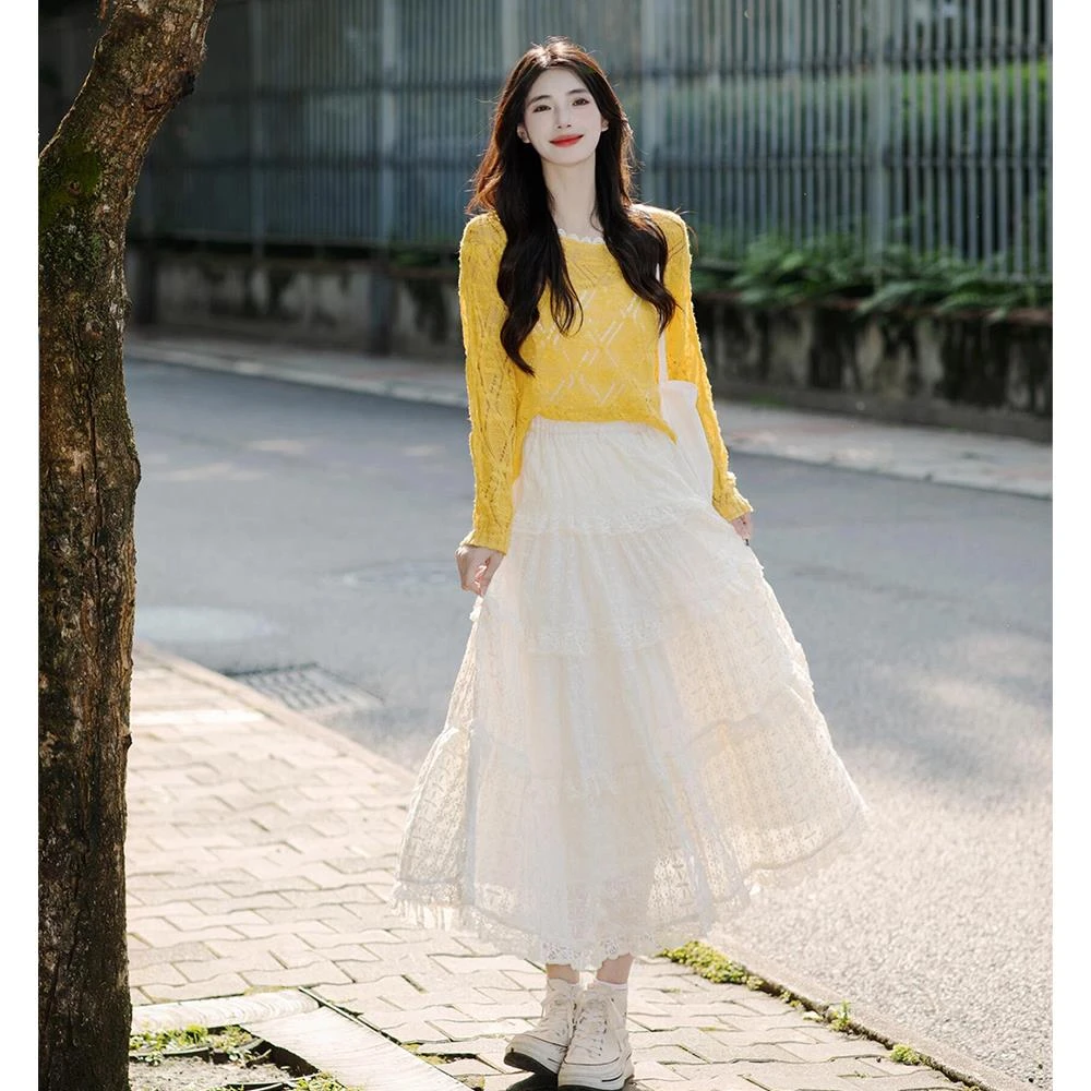 初秋搭配一整套大码微胖mm显瘦连衣裙流行漂亮盐系穿搭时尚套装女