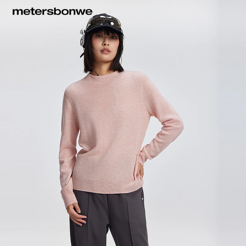 【芋总专属】美特斯邦威毛衫女款秋冬纯色羊毛半高领打底衫717824
