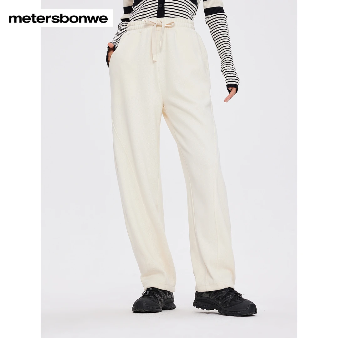 美特斯邦威休闲裤女士直筒裤宽松舒适百搭秋季新款时尚长裤649556