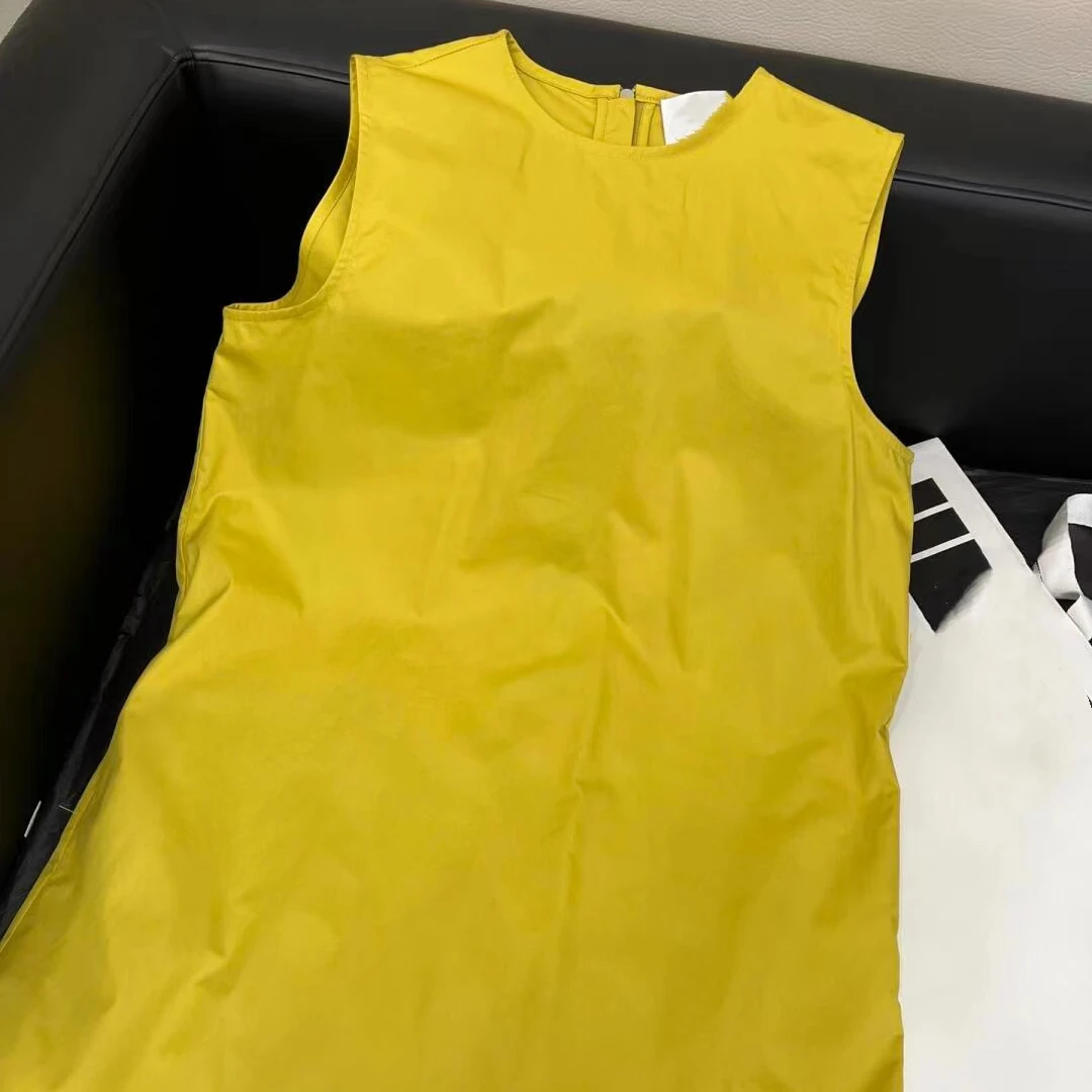 【主播推荐】3476女装连衣裙时尚黄色休闲女士