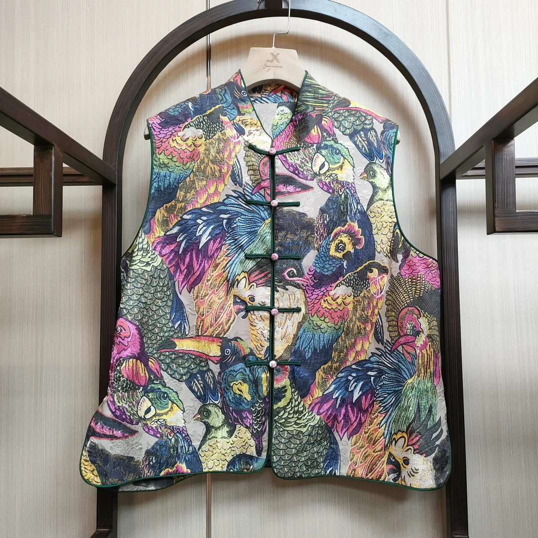 S880764鹦鹉提花马甲