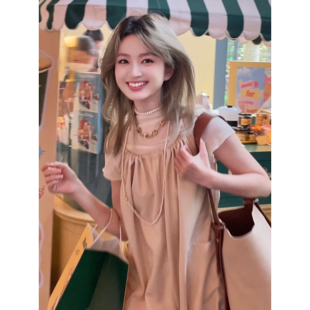 尹小乐INNER【呼吸华夫格】女人味上衣时髦洋气修身小个子精致t恤女