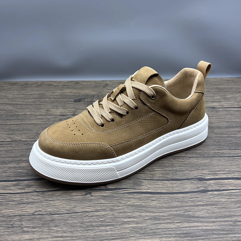 头层牛皮男鞋2024秋冬新款轻便舒适透气男士潮鞋休闲皮鞋