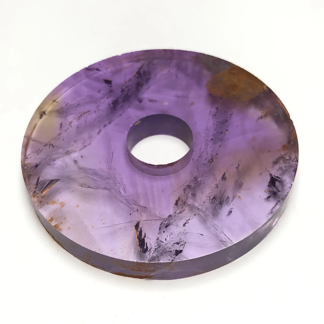 海外回流战汉高古老水晶璧吊坠