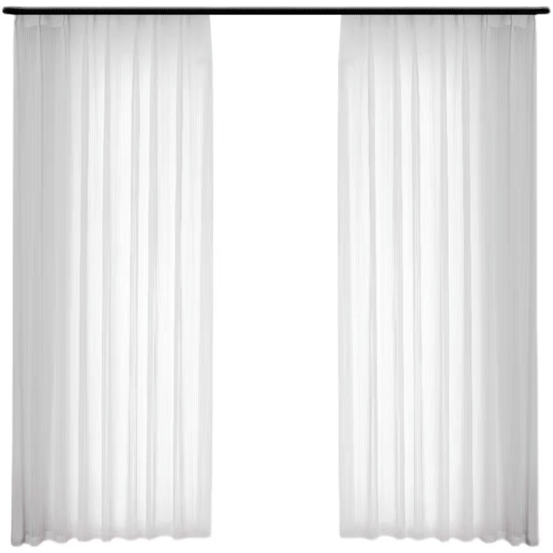 纯白麻纱百搭简约大气 客厅卧室飘窗均可定制