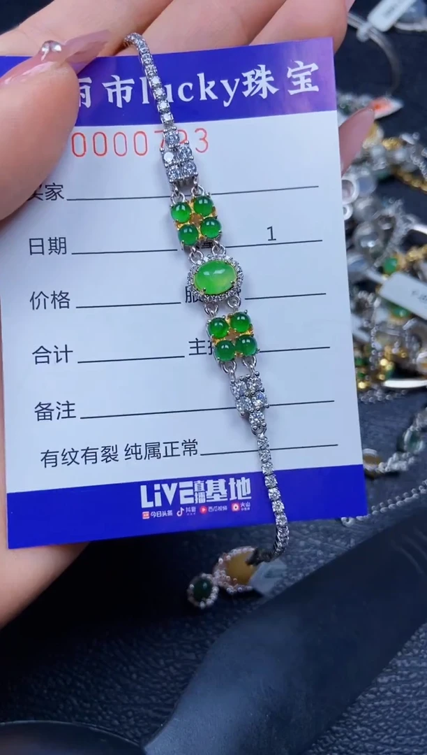 【闪购商品】翡翠颈饰银S925镶嵌0793