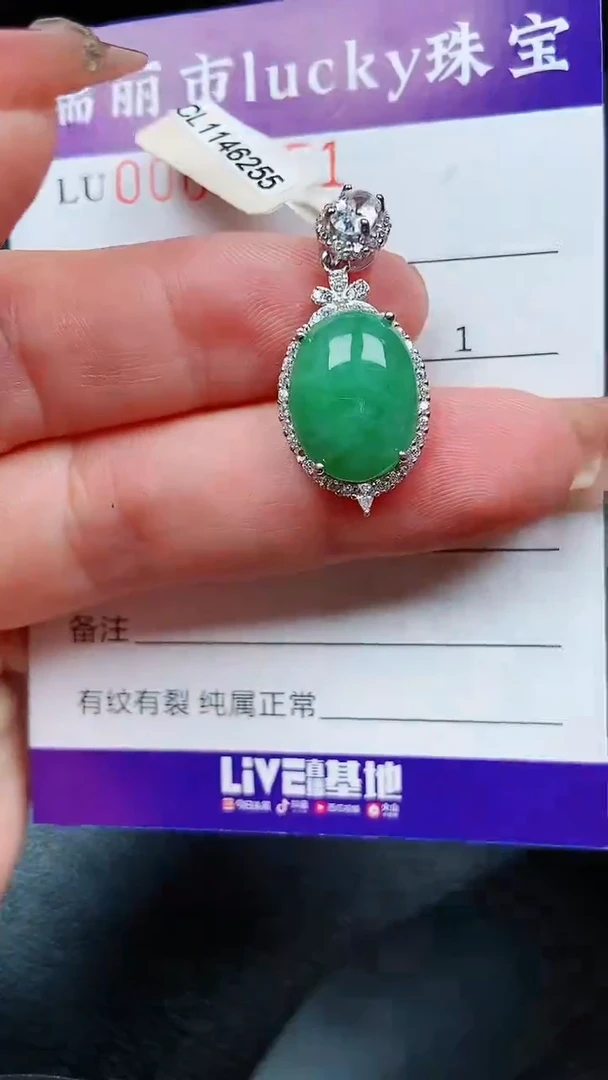 【闪购商品】翡翠颈饰银S925镶嵌9251