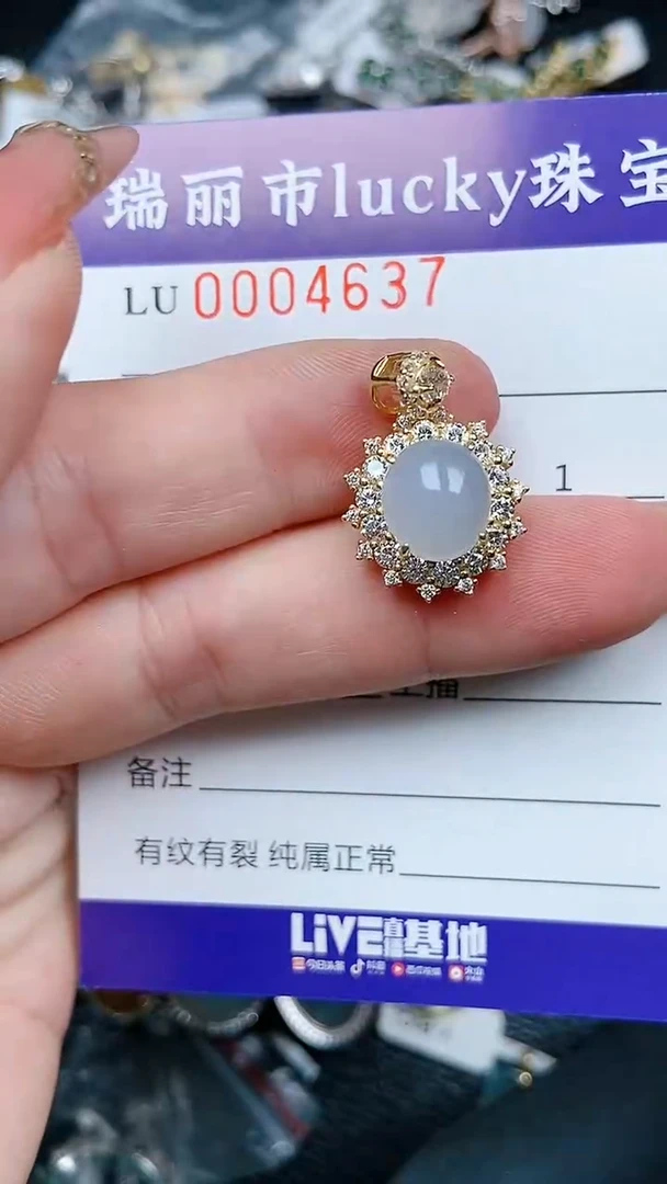 【闪购商品】翡翠颈饰银S925镶嵌4637